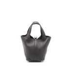 Hermes Picotin 18 Lock Bag Clemence Ebene SHW