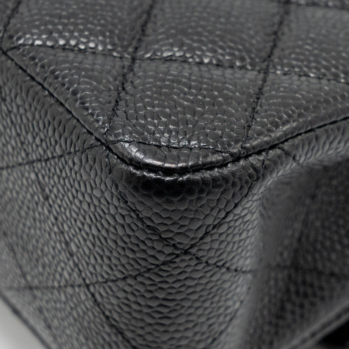 CHANEL MEDIUM CLASSIC DOUBLE FLAP BAG CAVIAR BLACK SHW