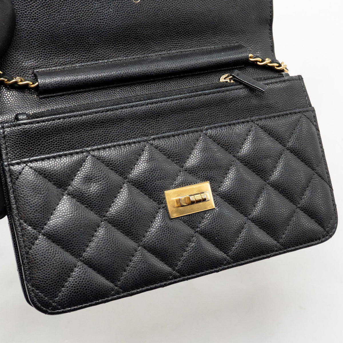 Chanel 2.55 Reissue Wallet on Chain Caviar Black GHW