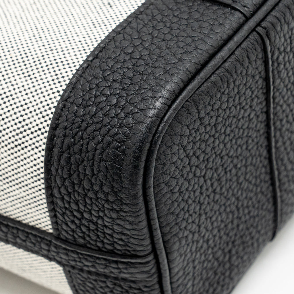 Hermes Neo Garden Party 23 Canvas / Negonda Ecru / Noir SHW