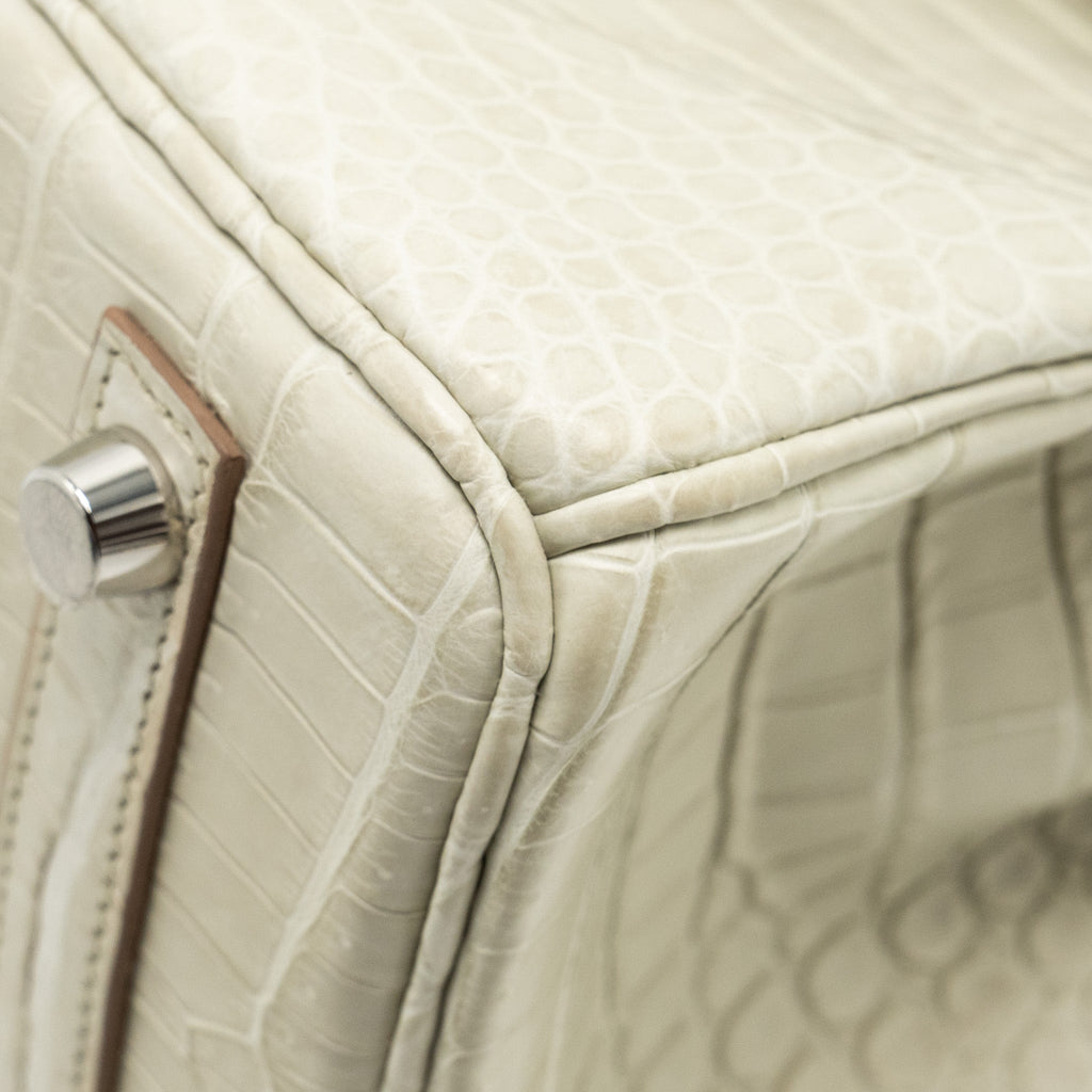 Hermes Birkin 25 Crocodile Porosus Beton SHW