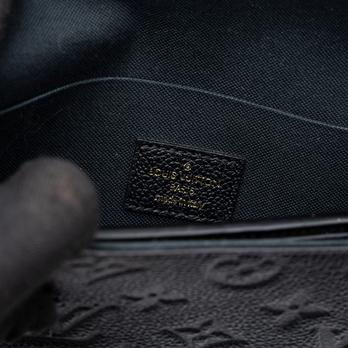 LOUIS VUITTON FELICIE POCHETTE MONOGRAM EMPREINTE BLACK GHW