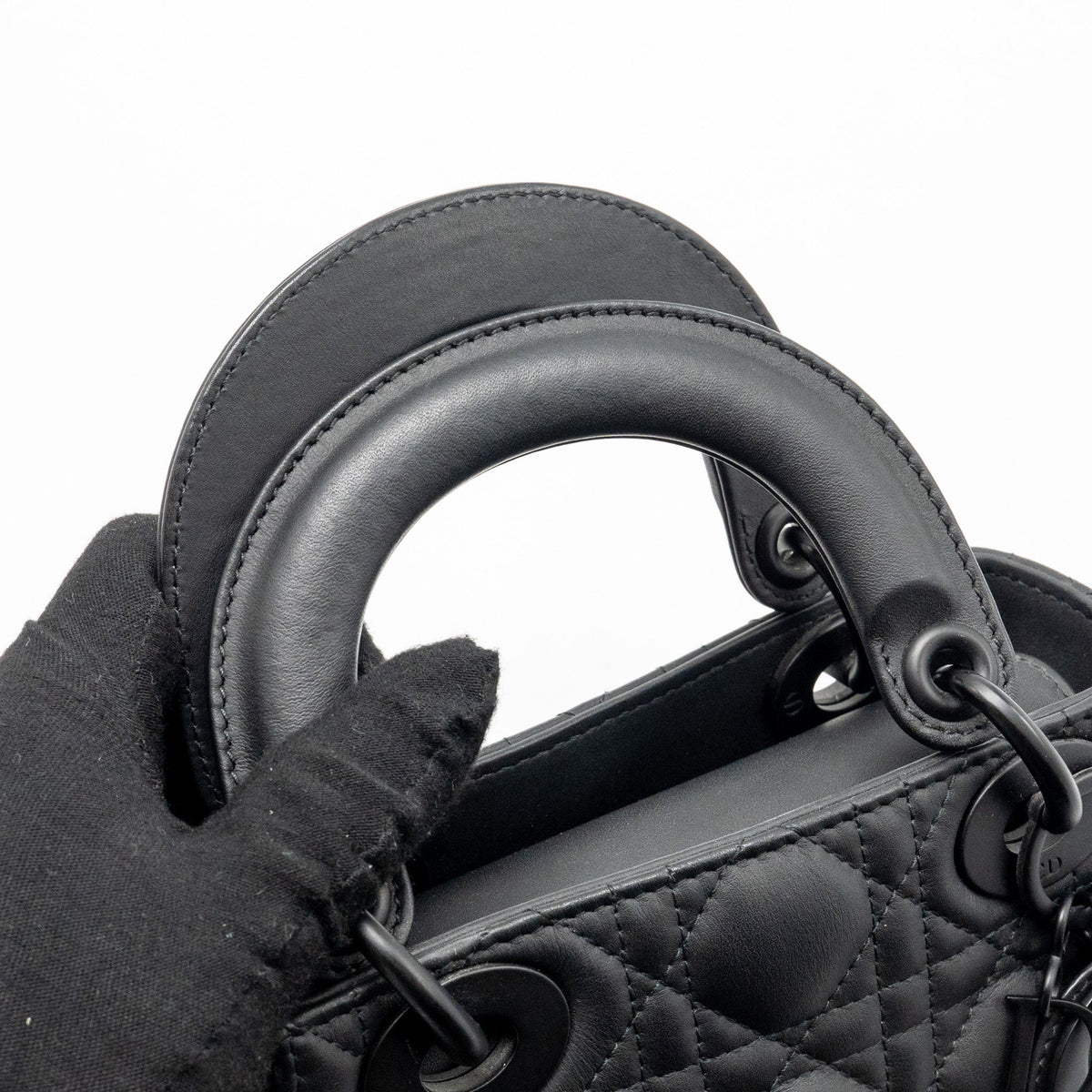 DIOR MINI LADY DIOR CALFSKIN SO BLACK