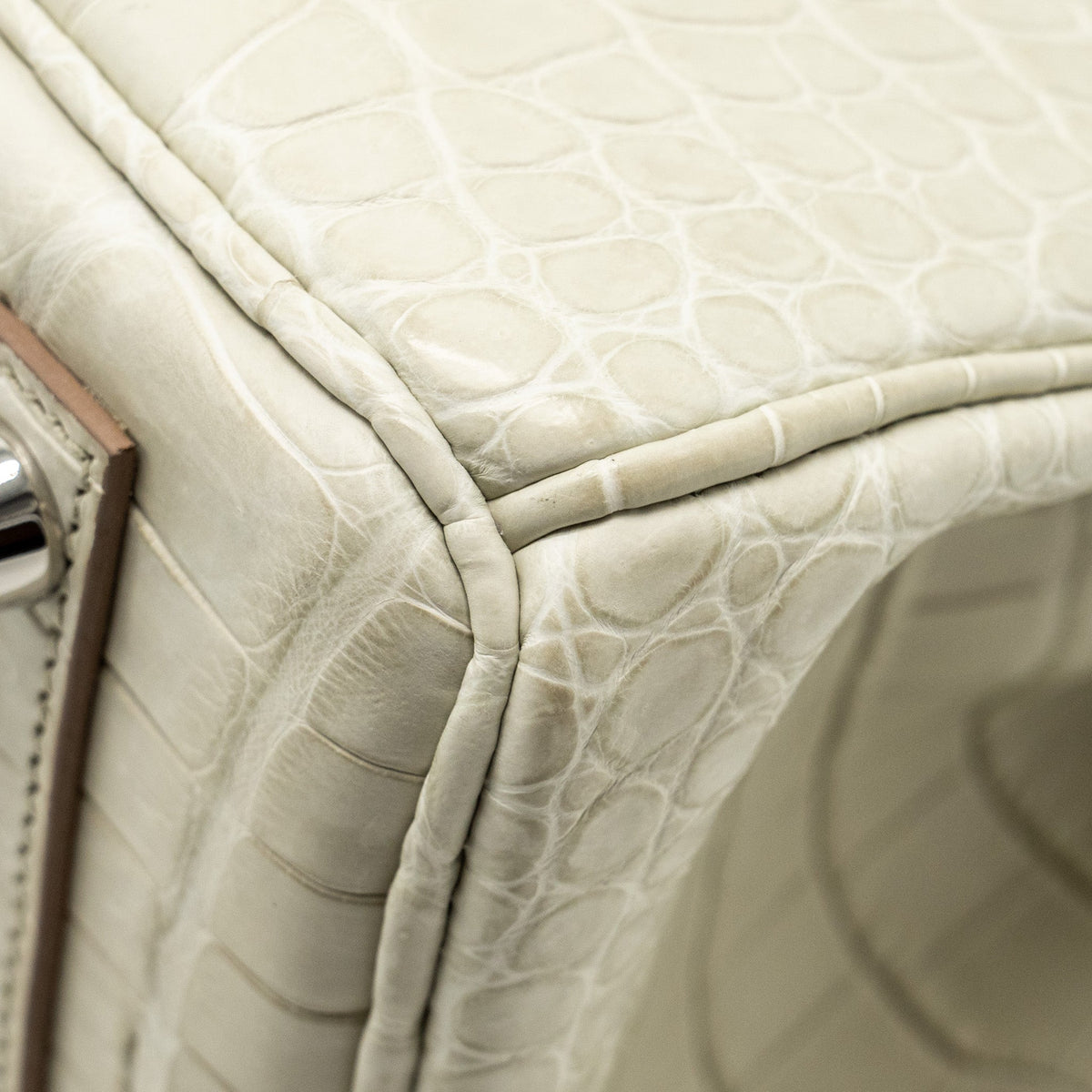 Hermes Birkin 25 Crocodile Porosus Beton SHW