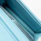CHANEL CLASSIC WALLET ON CHAIN LAMBSKIN LIGHT BLUE SHW