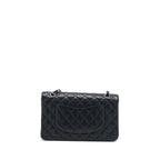 CHANEL MEDIUM CLASSIC DOUBLE FLAP BAG CAVIAR BLACK SHW