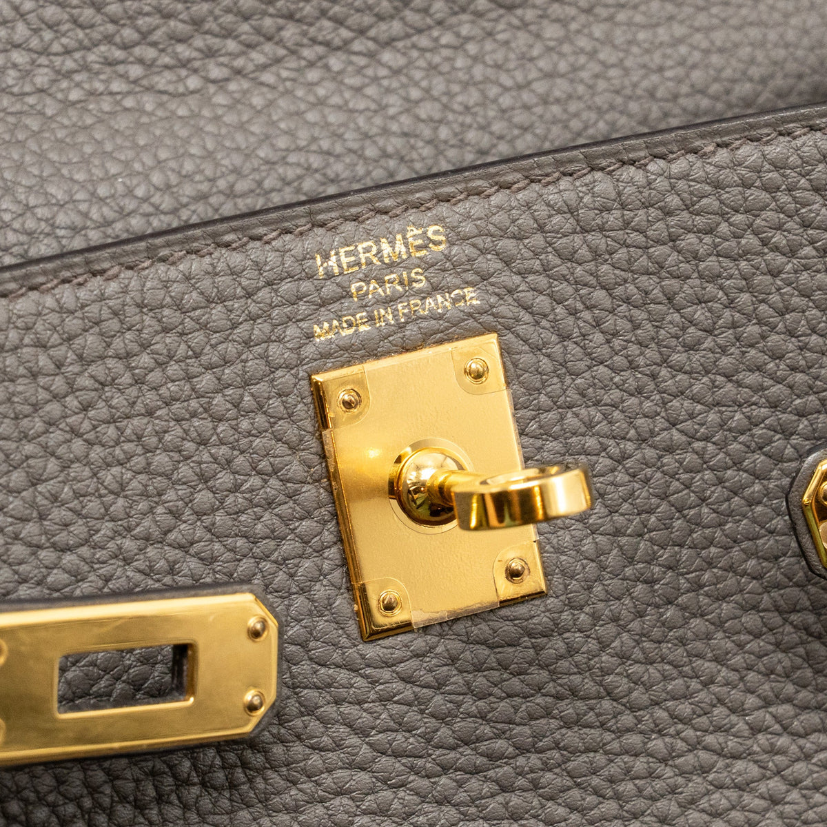 Hermes Kelly 25 togo gris etain GHW