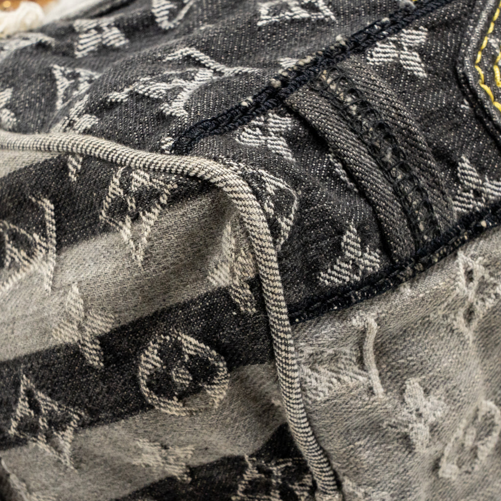 Louis Vuitton speedy 30 denim patchwork grey GHW