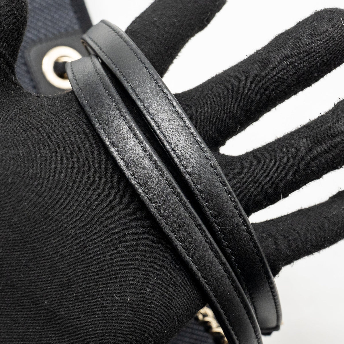 Chanel Deauville tote fabric black LGHW