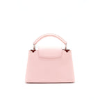 LOUIS VUITTON CAPUCINES BB IN PINK WITH RED FLORAL PATTERN