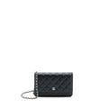 CHANEL CLASSIC WALLET ON CHAIN CAVIAR BLACK SHW (MICROCHIP)