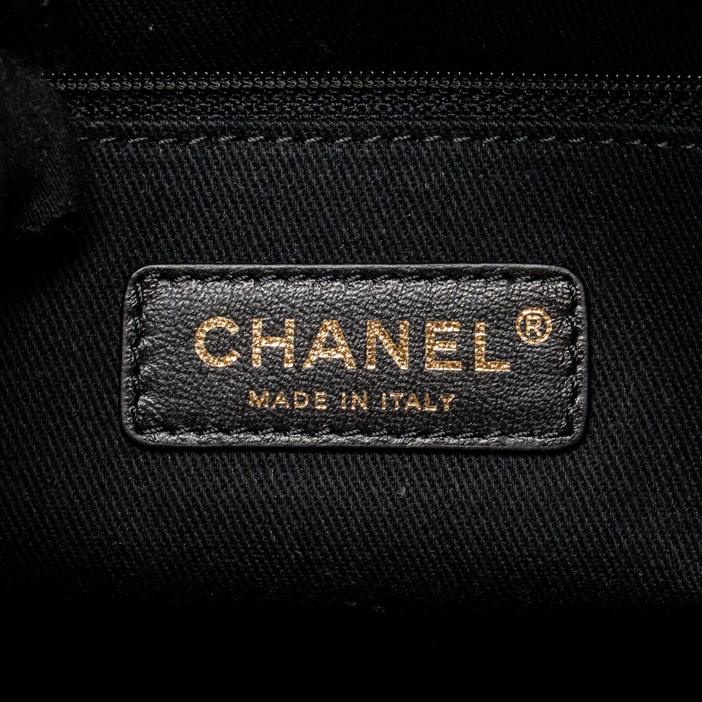 Chanel Deauville tote fabric black LGHW