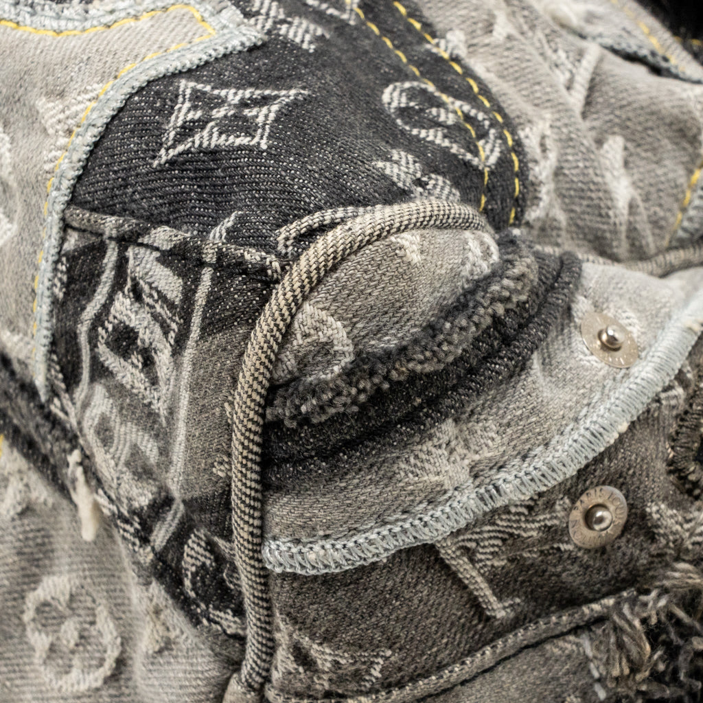 Louis Vuitton speedy 30 denim patchwork grey GHW