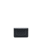 CHANEL CLASSIC WALLET ON CHAIN CAVIAR BLACK SHW (MICROCHIP)