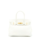 HERMES BIRKIN 30 CLEMENCE BLANC GHW