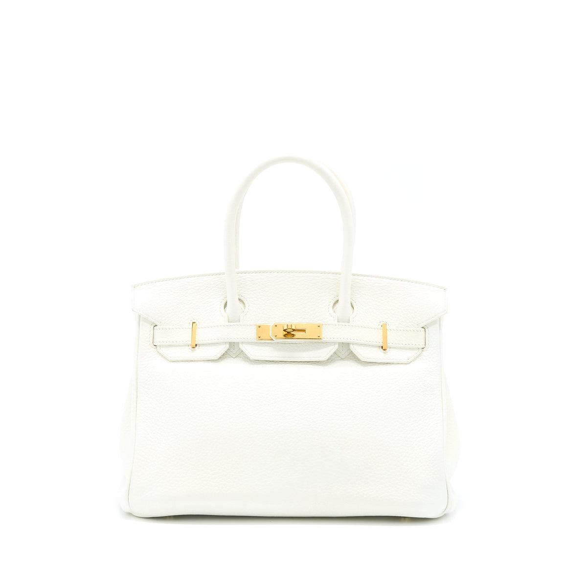 HERMES BIRKIN 30 CLEMENCE BLANC GHW