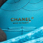 Chanel 19K Small 2.55 Reissue Flap Bag Tweed Turquoise GHW