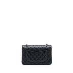 CHANEL SMALL CLASSIC FLAP BAG CAVIAR BLACK SHW (MICROCHIP)