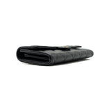 CHANEL CLASSIC LONG FLAP WALLET LAMBSKIN BLACK GHW (MICROCHIP)