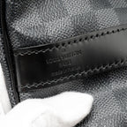 LOUIS VUITTON KEEPALL BANDOULIERE 45 DAMIER GRAPHITE CANVAS BLACK SHW