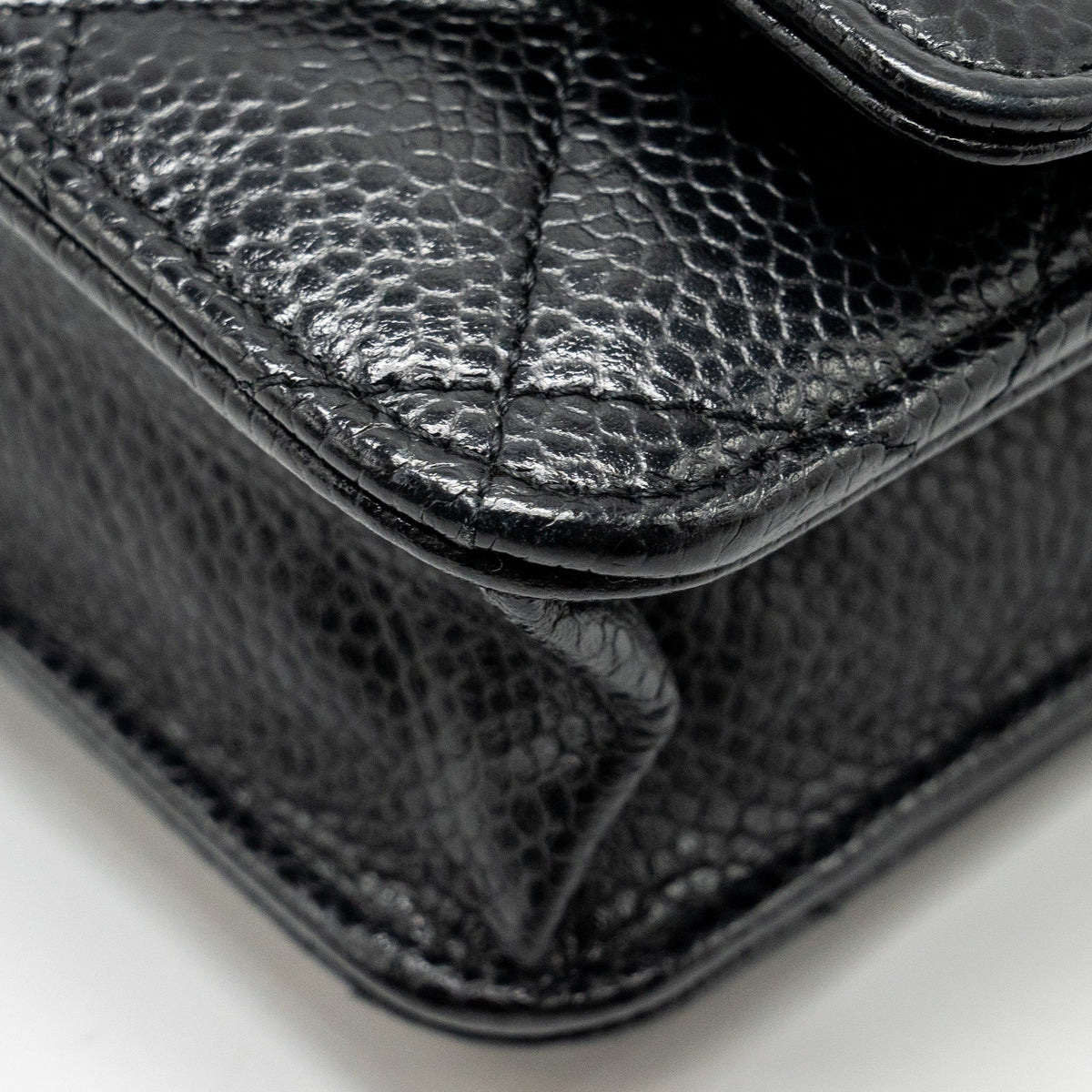CHANEL CLASSIC WALLET ON CHAIN CAVIAR BLACK SHW
