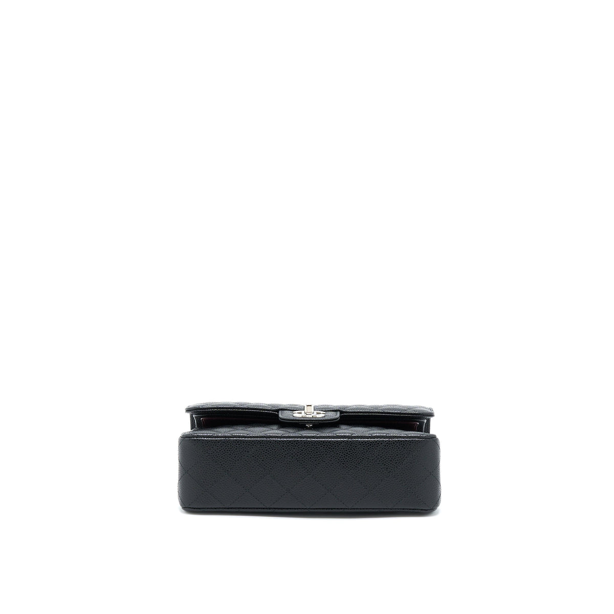 CHANEL SMALL CLASSIC FLAP BAG CAVIAR BLACK SHW (MICROCHIP)