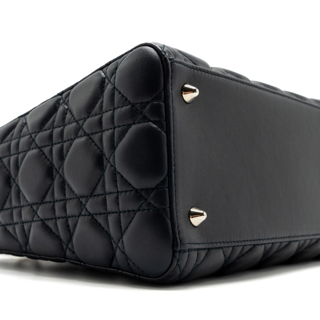 DIOR MEDIUM LADY DIOR LAMBSKIN BLACK SHW