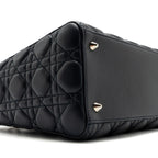 DIOR MEDIUM LADY DIOR LAMBSKIN BLACK SHW