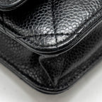 CHANEL CLASSIC WALLET ON CHAIN CAVIAR BLACK SHW