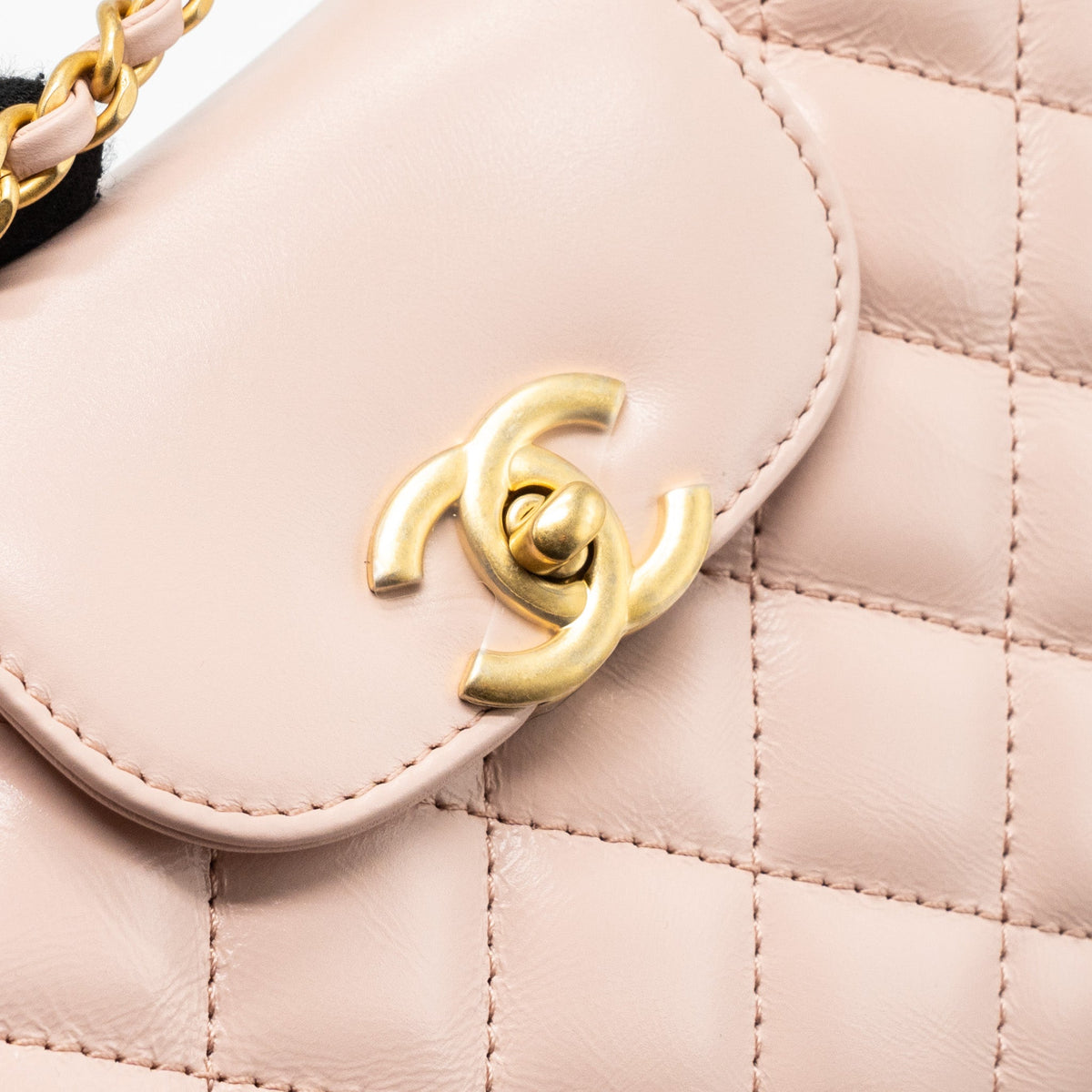 CHANEL 23K MINI SHOPPING BAG CALFSKIN LIGHT PINK GHW(MICROCHIP)