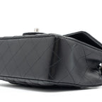 CHANEL MINI RECTANGULAR FLAP BAG LAMBSKIN BLACK SHW (MICROCHIP)
