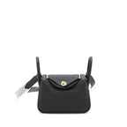 HERMES MINI LINDY BLACK GHW