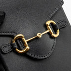 GUCCI 1955 HORSEBIT MINI CROSSBODY BAG CALFSKIN BLACK GHW