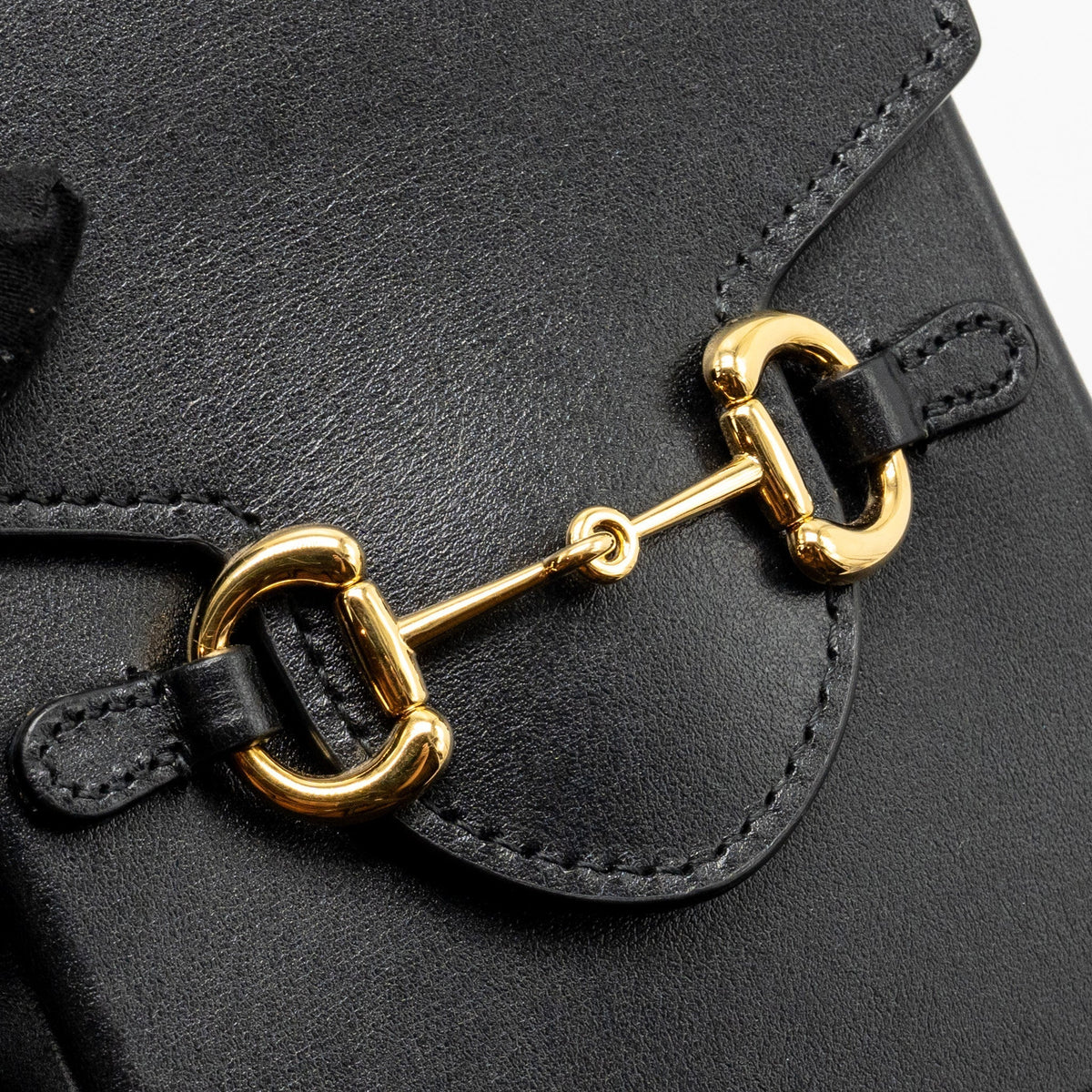 GUCCI 1955 HORSEBIT MINI CROSSBODY BAG CALFSKIN BLACK GHW