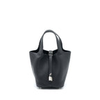 HERMES PICOTIN 18 LOCK BAG CLEMENCE BLACK SHW