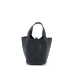HERMES PICOTIN 18 LOCK BAG CLEMENCE BLACK SHW