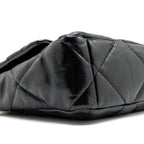 CHANEL MEDIUM 19 BAG SHINY CALFSKIN BLACK MULTICOLOUR HARDWARE