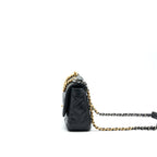 CHANEL 19 SMALL IN BLACK GOATSKIN LEATHER