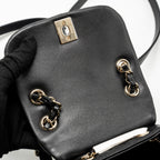 CHANEL 24P MINI DUMA BACKPACK CALFSKIN BLACK LGHW (MICROCHIP)