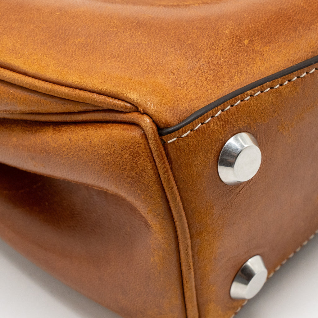Belenciaga Rodeo Small Tanned Lambskin Tan Cowboy Ruthenium SHW
