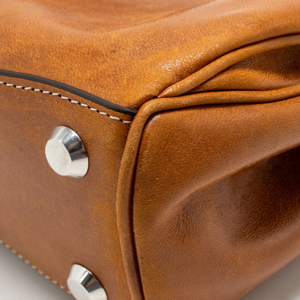 Belenciaga Rodeo Small Tanned Lambskin Tan Cowboy Ruthenium SHW