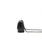 CHANEL MINI RECTANGULAR FLAP BAG BLACK LGHW SERIAL 30