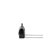 CHANEL TOP HANDLE MINI RECTANGULAR FLAP BAG LAMBSKIN BLACK LGHW (MICROCHIP)