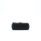 CHANEL MINI RECTANGULAR FLAP BAG BLACK LGHW SERIAL 30