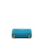 Chanel 19K Small 2.55 Reissue Flap Bag Tweed Turquoise GHW