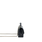 CHANEL TOP HANDLE MINI RECTANGULAR FLAP BAG LAMBSKIN BLACK LGHW (MICROCHIP)