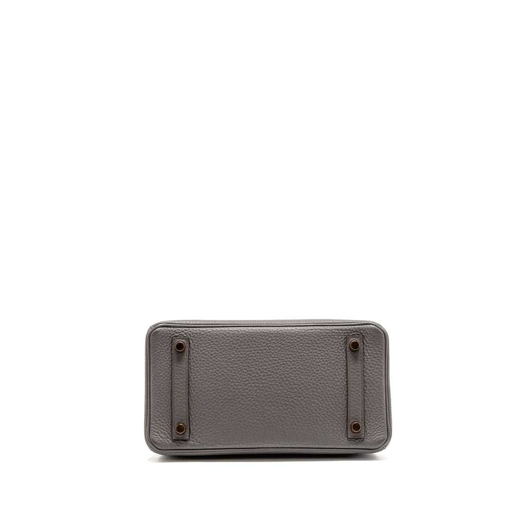 Hermes Birkin 25 Togo Gris Etain RGHW