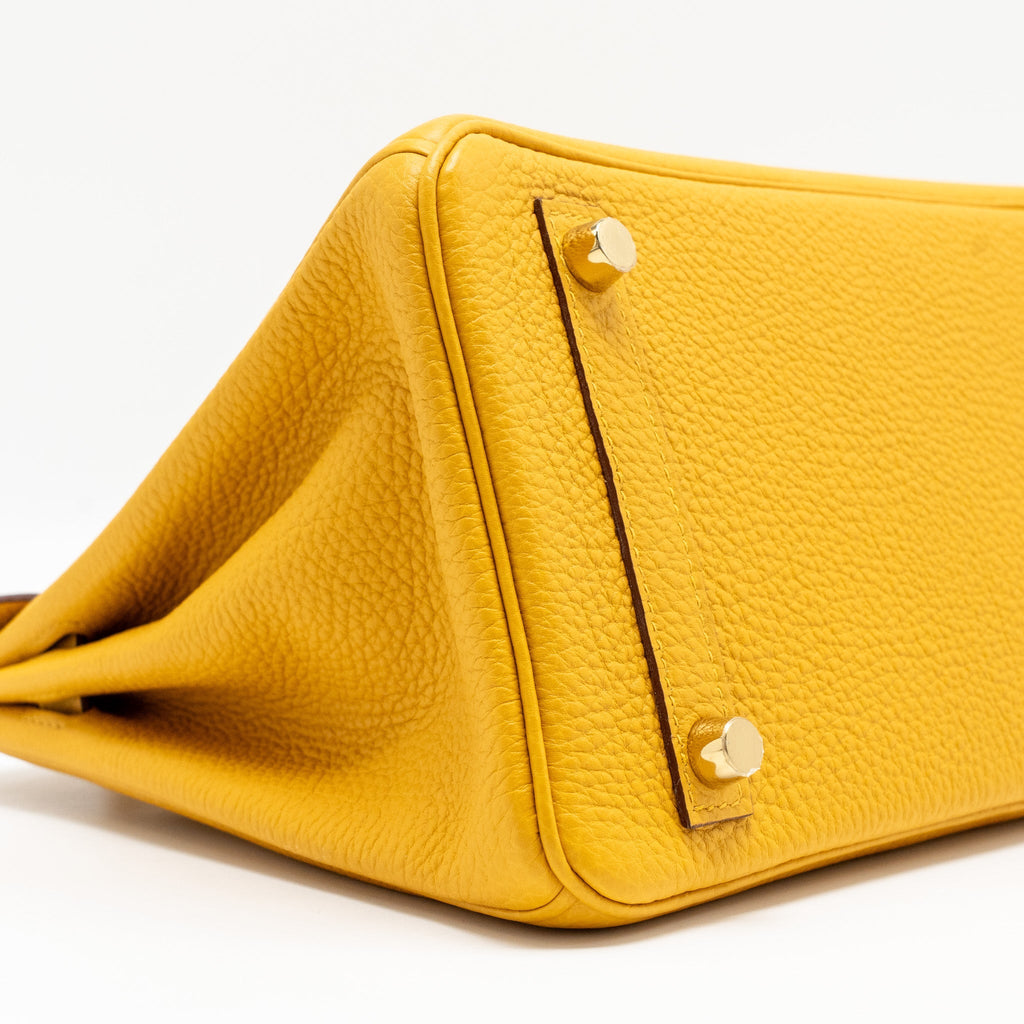 Hermes Birkin 25 Togo 9D Jaune Amber GHW