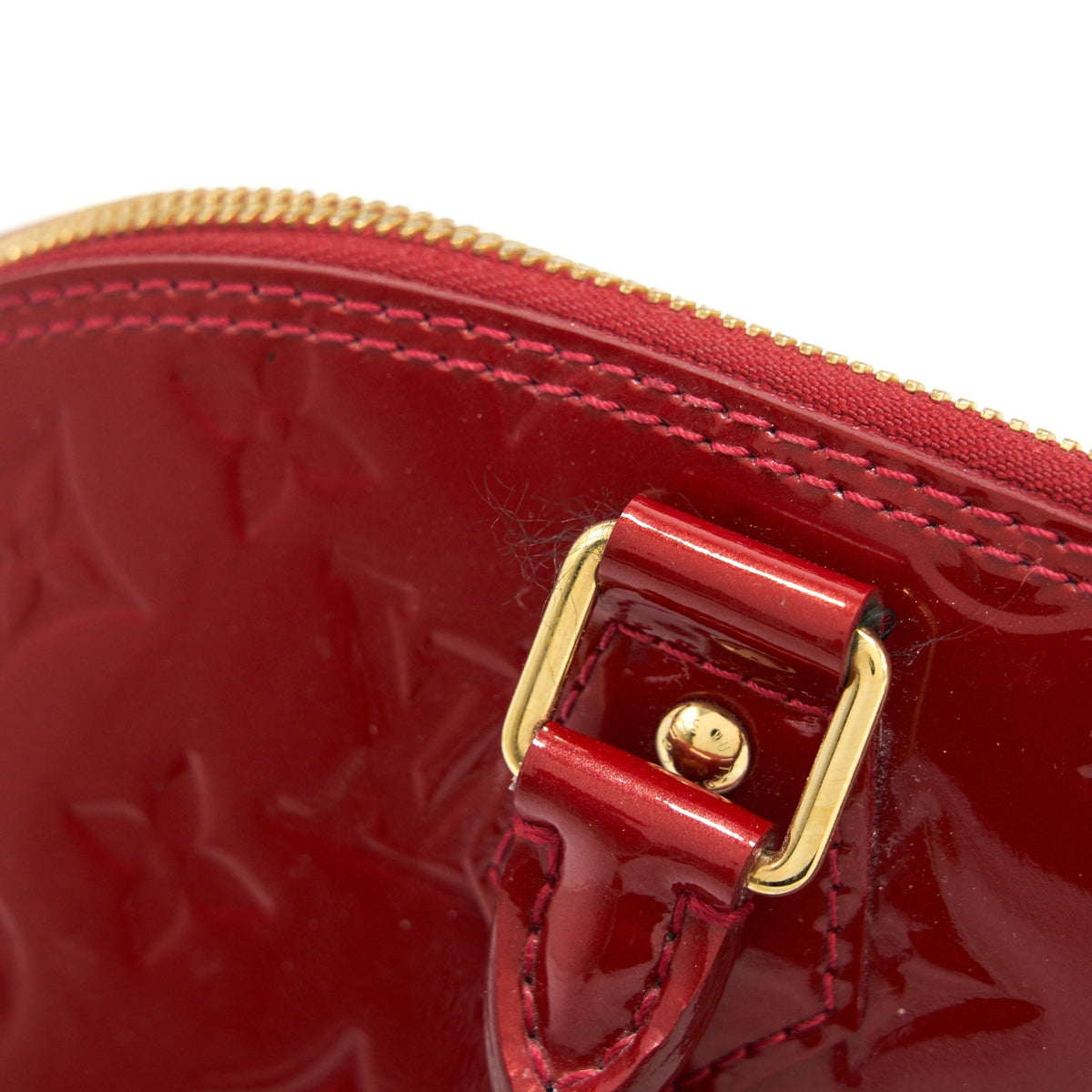 LOUIS VUITTON ALMA GM PATENT LEATHER RED