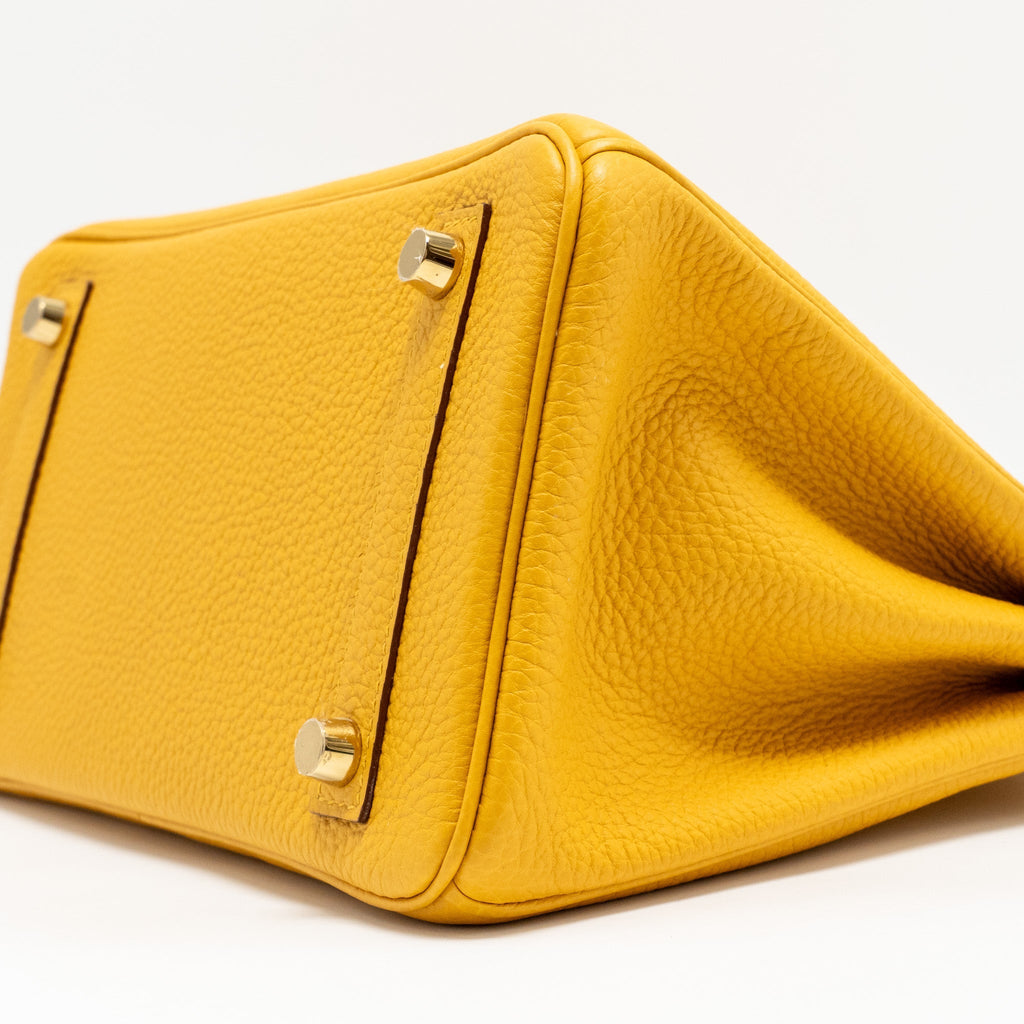 Hermes Birkin 25 Togo 9D Jaune Amber GHW